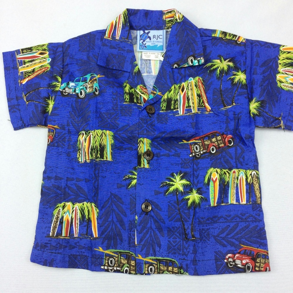 Authentic Hawaiian Shirt Boys 12 Months RJC Surfer